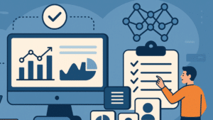 SaaS IA – interface cloud avec modules d’analyse, automatisation et prévisions.