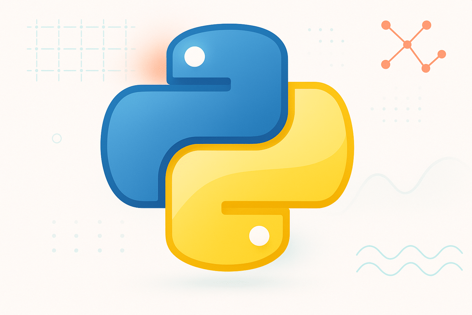 Illustration du logo Python représentant son utilisation dans des frameworks d'IA générative comme Datapizza.