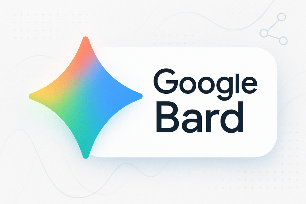Logo de Google Bard, l’outil de développement d’applications de Google propulsé par l’IA.