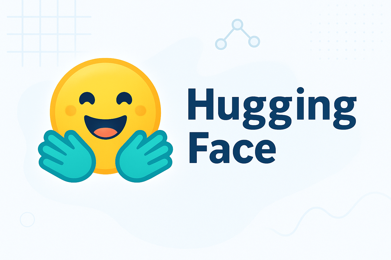 Logo Hugging Face représentant un emoji souriant aux bras ouverts, symbolisant la plateforme d’open machine learning.