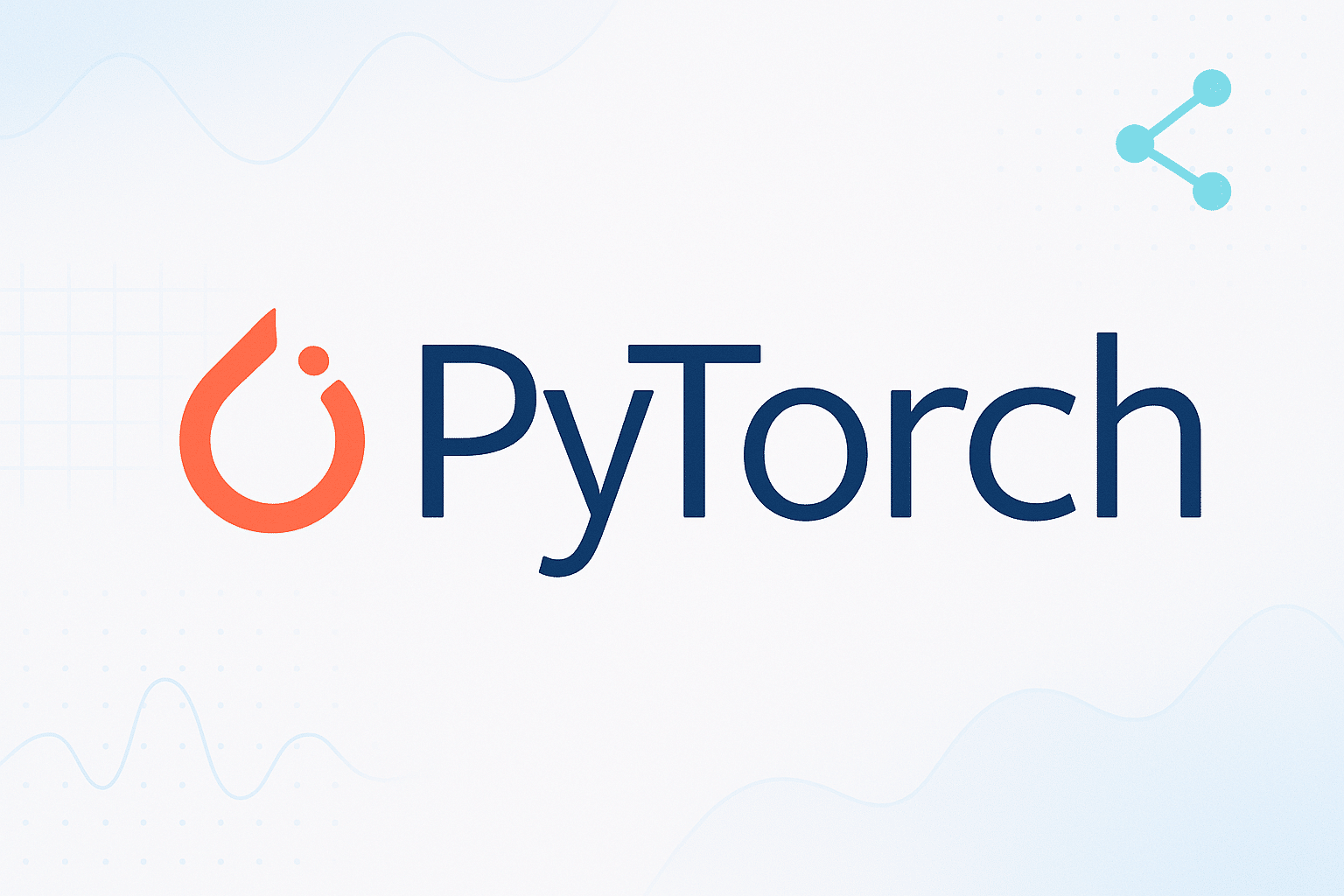 Logo PyTorch représentant le framework open-source de machine learning.